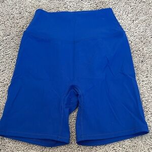 Women's blue high waisted biker shorts XS
